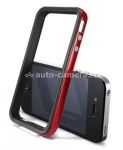 Чехол Бампер для iPhone 4 и 4S SGP Neo Hybrid 2S Vivid, цвет красный (SGP08358)